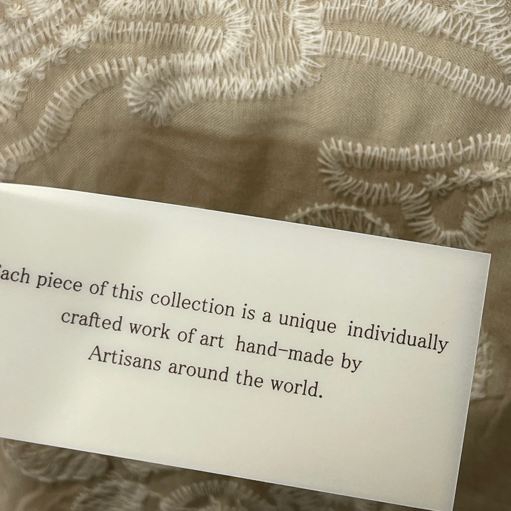 Anthropologie Solitaire Embroidered Blouse Handmade By Artisans Boho Scalloped - Picture 10 of 10